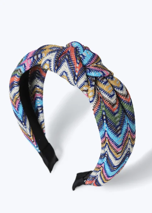 Muse Glitter Chevron Knot Headband Multi - One Size Image 2