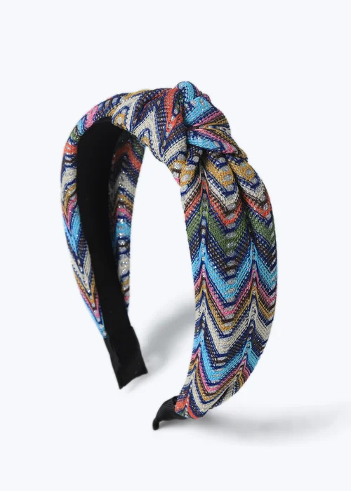Muse Glitter Chevron Knot Headband Multi - One Size Image 1