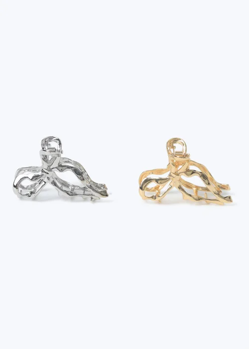 Muse 2 Pack Metal Bow Claw Clips - One Size Image 2