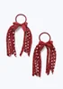 Girls Burgundy Bow Spiral Bobbles - One Size Image 1