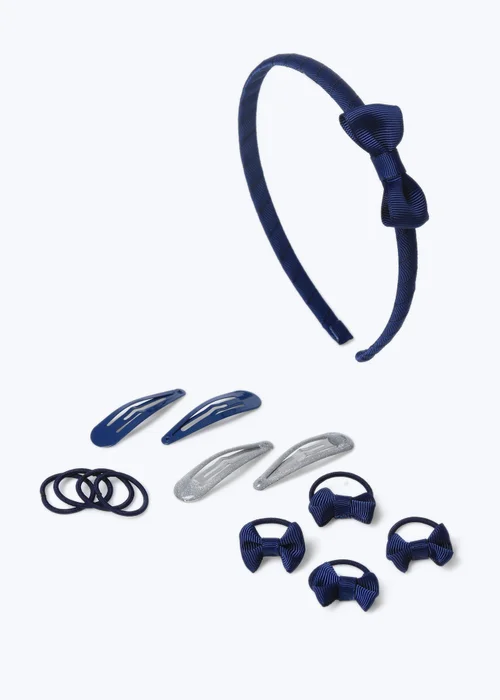 Girls Navy Headband Set - One Size Image 1