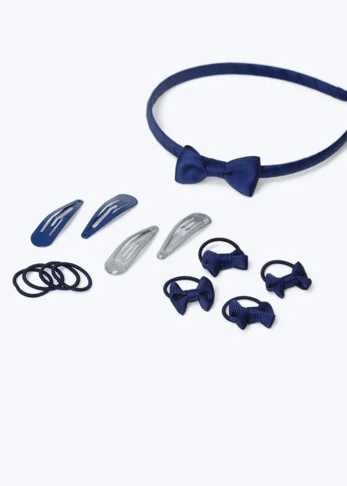 Girls Navy Headband Set - One Size Image 2