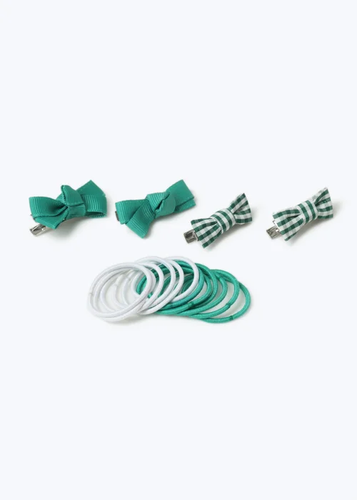 Multipack Girls Green Hair Bobbles & Hair Clips - One Size Image 2