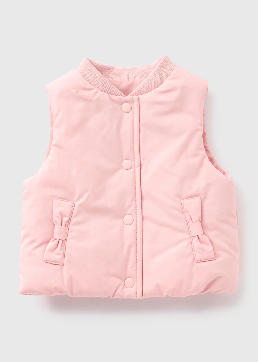 Baby Pink Bow Gilet (Newborn-23mths) - 0-3 months Image 1