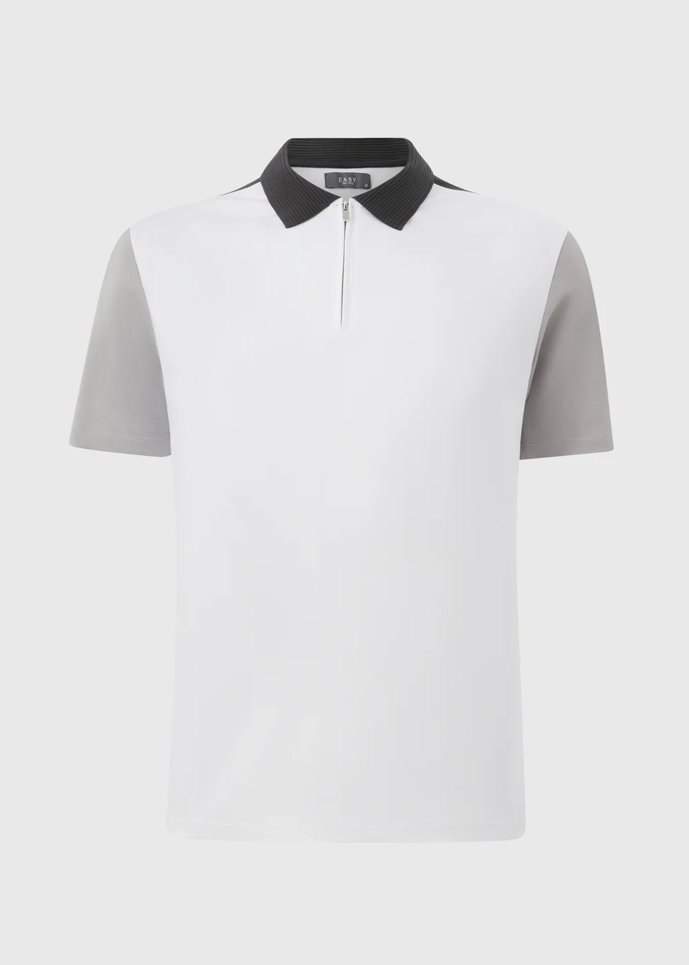 White Colour Block Polo Shirt - S Image 4