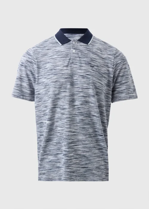 Blue Space Dye Polo Shirt - S Image 4