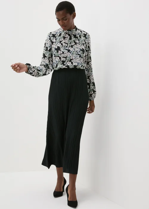 Et Vous Black Floral High Neck Blouse - 8 Image 3