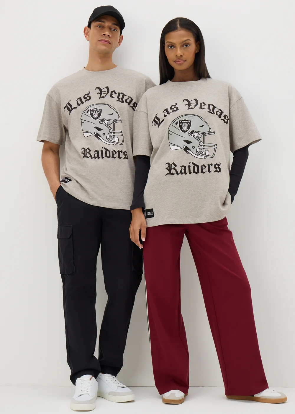 NFL Raiders Grey T-Shirt - S Image 1