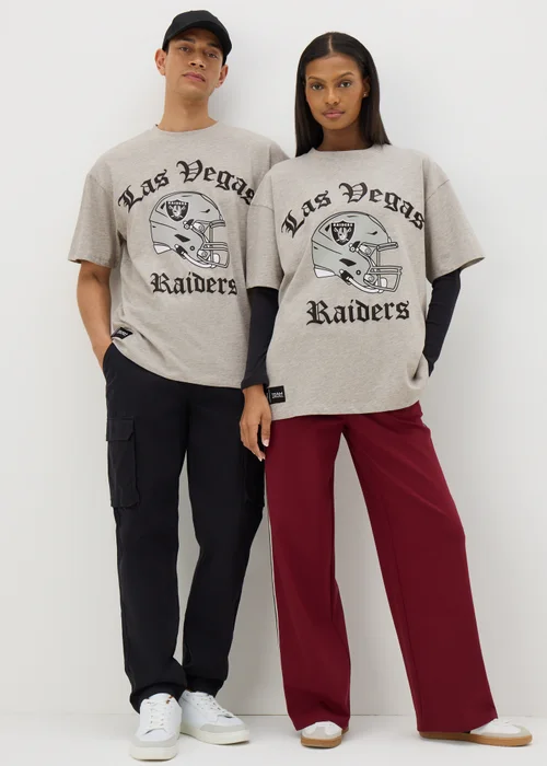 NFL Raiders Grey T-Shirt - S Image 1