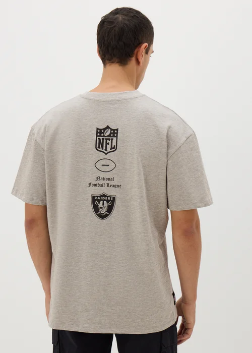 NFL Raiders Grey T-Shirt - S Image 5