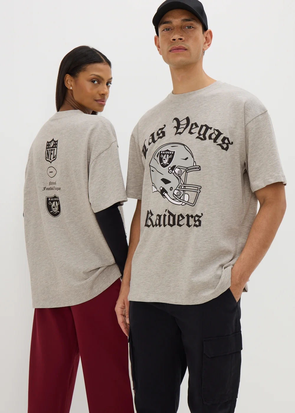 NFL Raiders Grey T-Shirt - S Image 2
