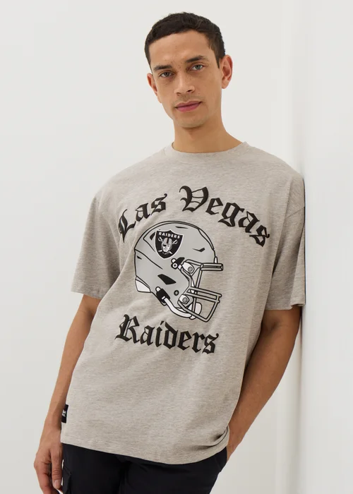 NFL Raiders Grey T-Shirt - S Image 3