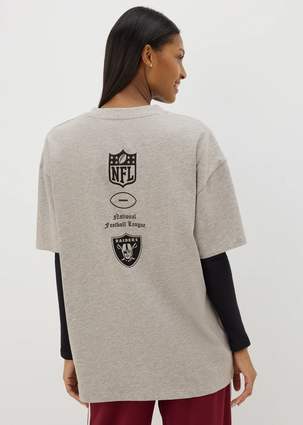 NFL Raiders Grey T-Shirt - S Image 6