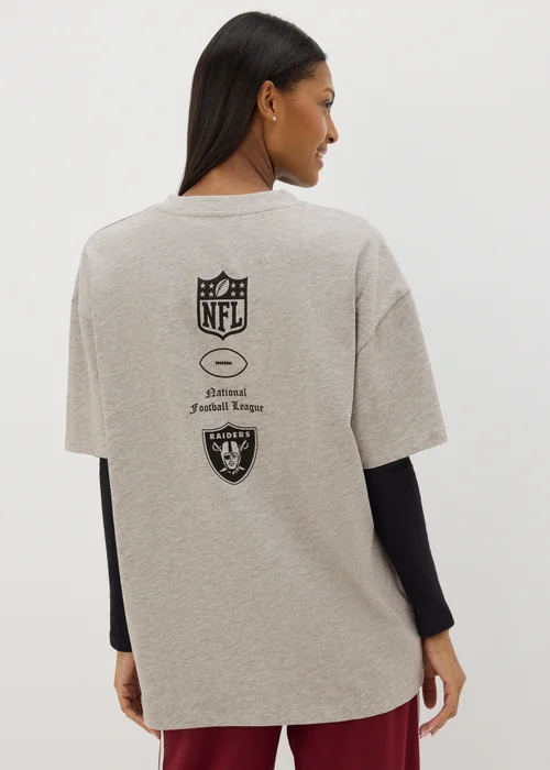 NFL Raiders Grey T-Shirt - S Image 6