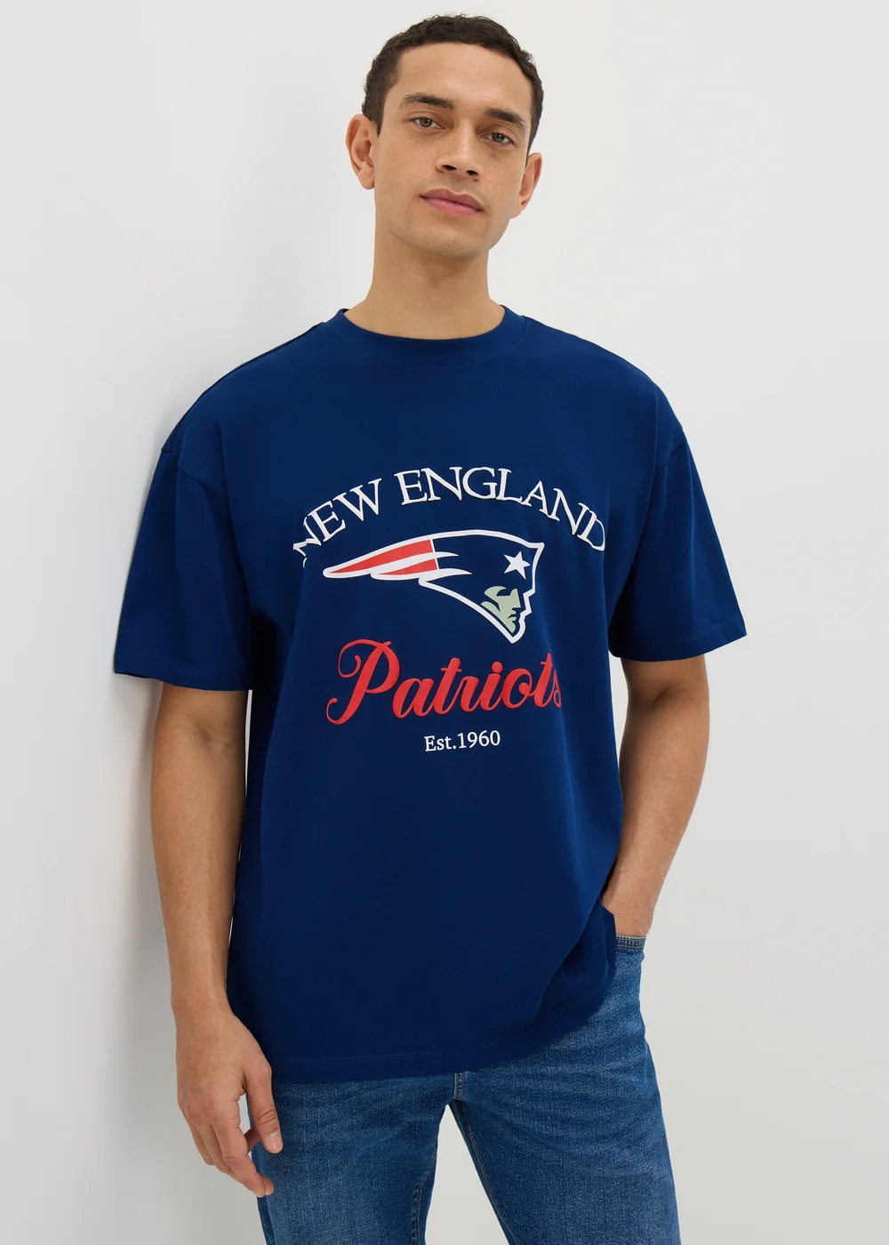 NFL Patriots Navy T-Shirt - S Image 3