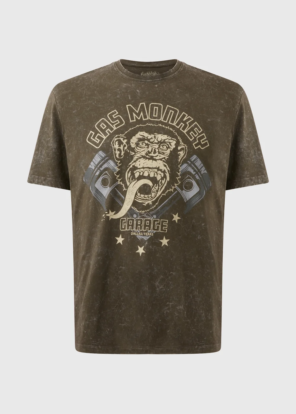 Gas Monkey Khaki T-Shirt - S Image 4