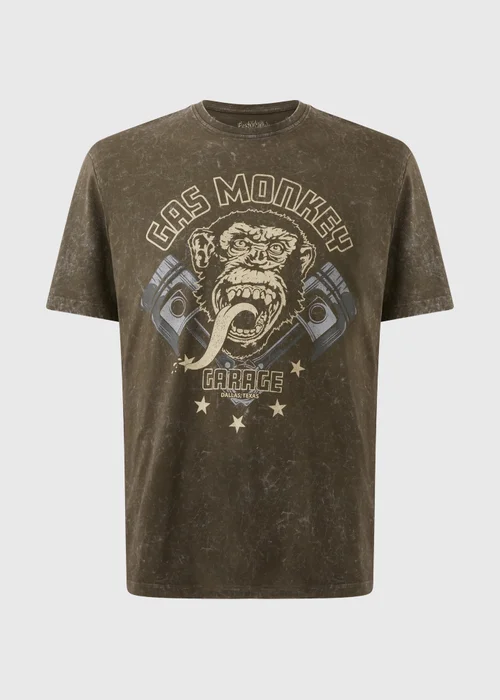 Gas Monkey Khaki T-Shirt - S Image 4