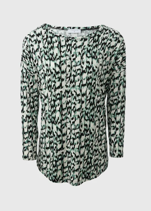Cream Abstract Long Sleeve Top - S Image 3