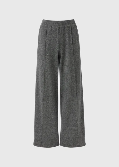 Papaya Petite Grey Check Side Stripe Wide Leg Trousers - 6 Image 3