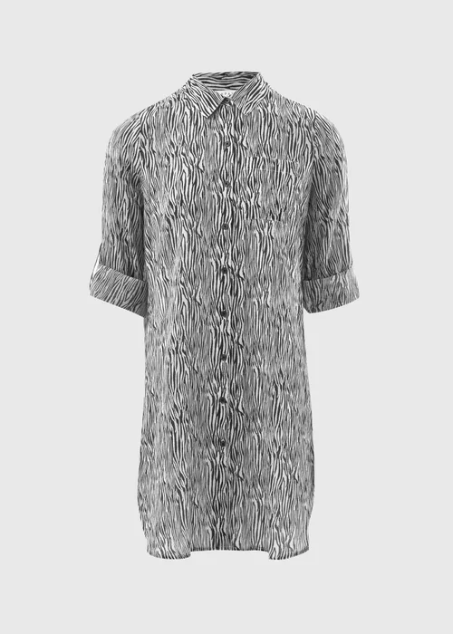 Black Printed Beach Shirt - XS Image 3