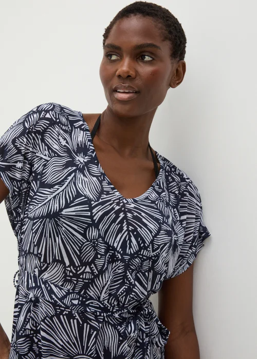 Navy Floral Kaftan - XS Image 2