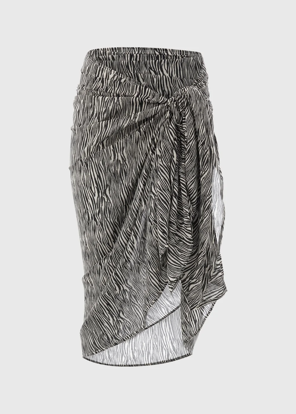 Brown Zebra Print Sarong - One Size Image 3