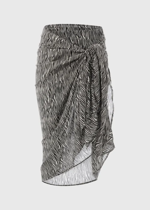 Brown Zebra Print Sarong - One Size Image 3