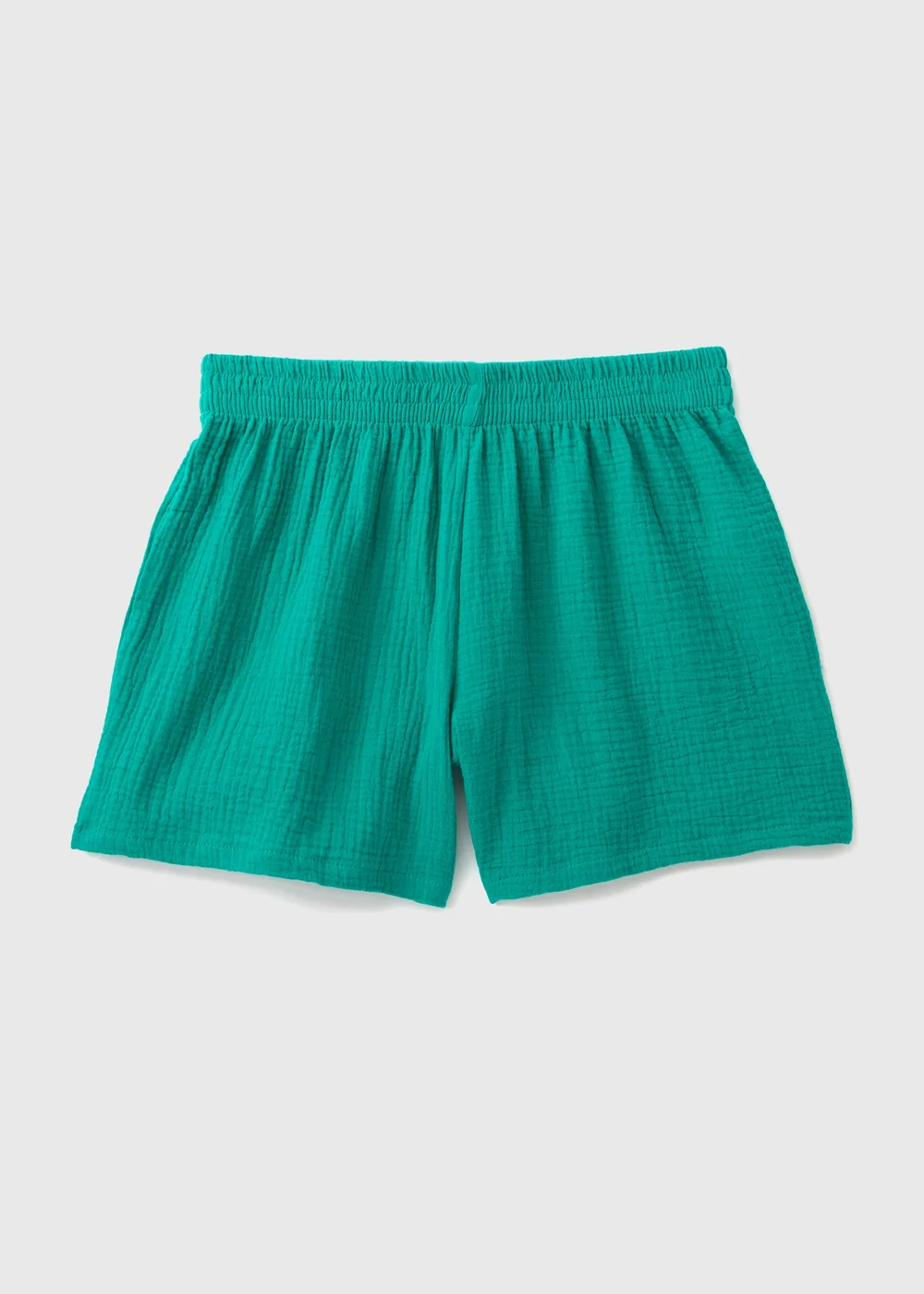 Green Double Cloth Cotton Shorts - XS Image 3