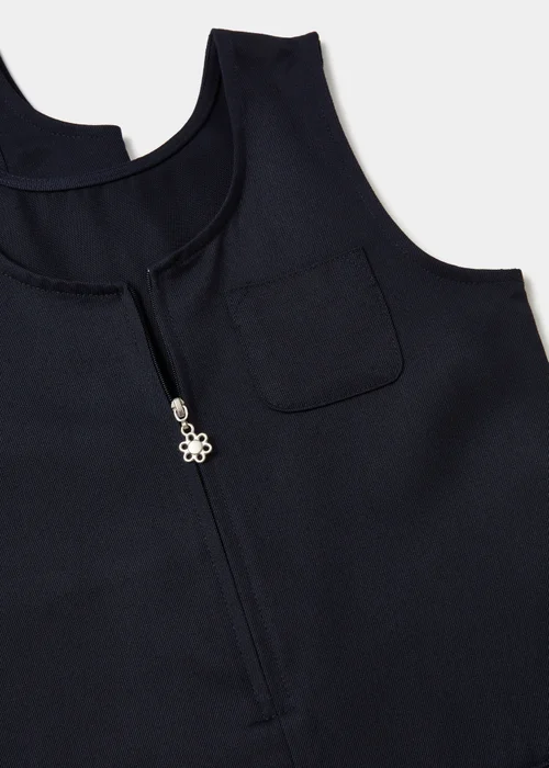 2 Pack Girls Navy Zip Front Pinafore Dress (3-9yrs) - 4 Yrs Image 2