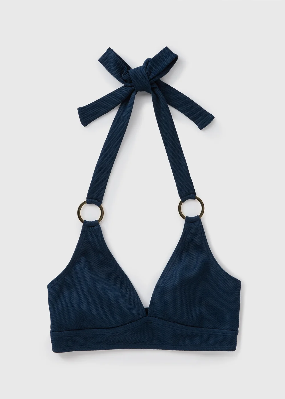 Navy V-Neck Bikini Top - 6 Image 3