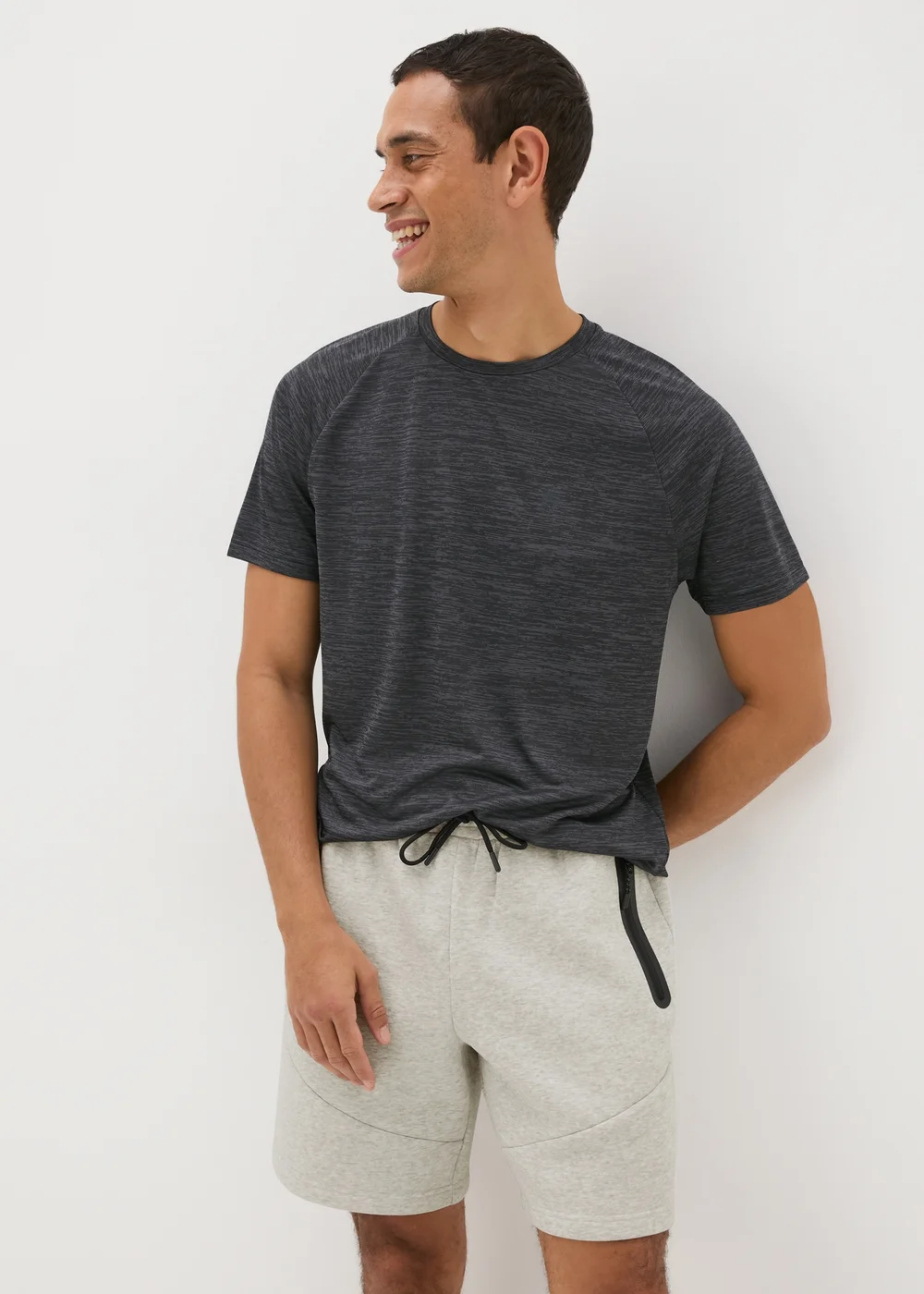 Souluxe Grey Panel Jogger Shorts - S Image 2