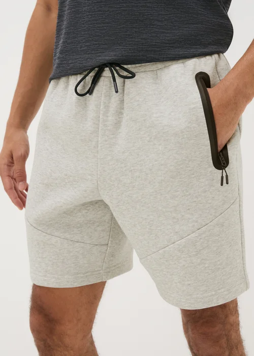 Souluxe Grey Panel Jogger Shorts - S Image 1