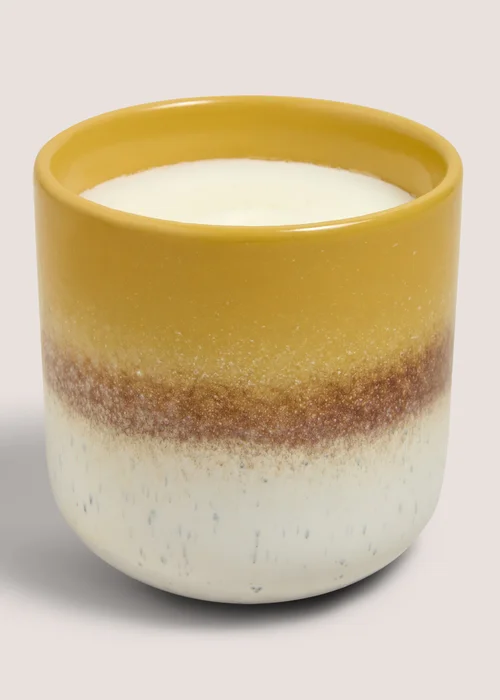 Yellow Reactive Glaze Candle Image 1