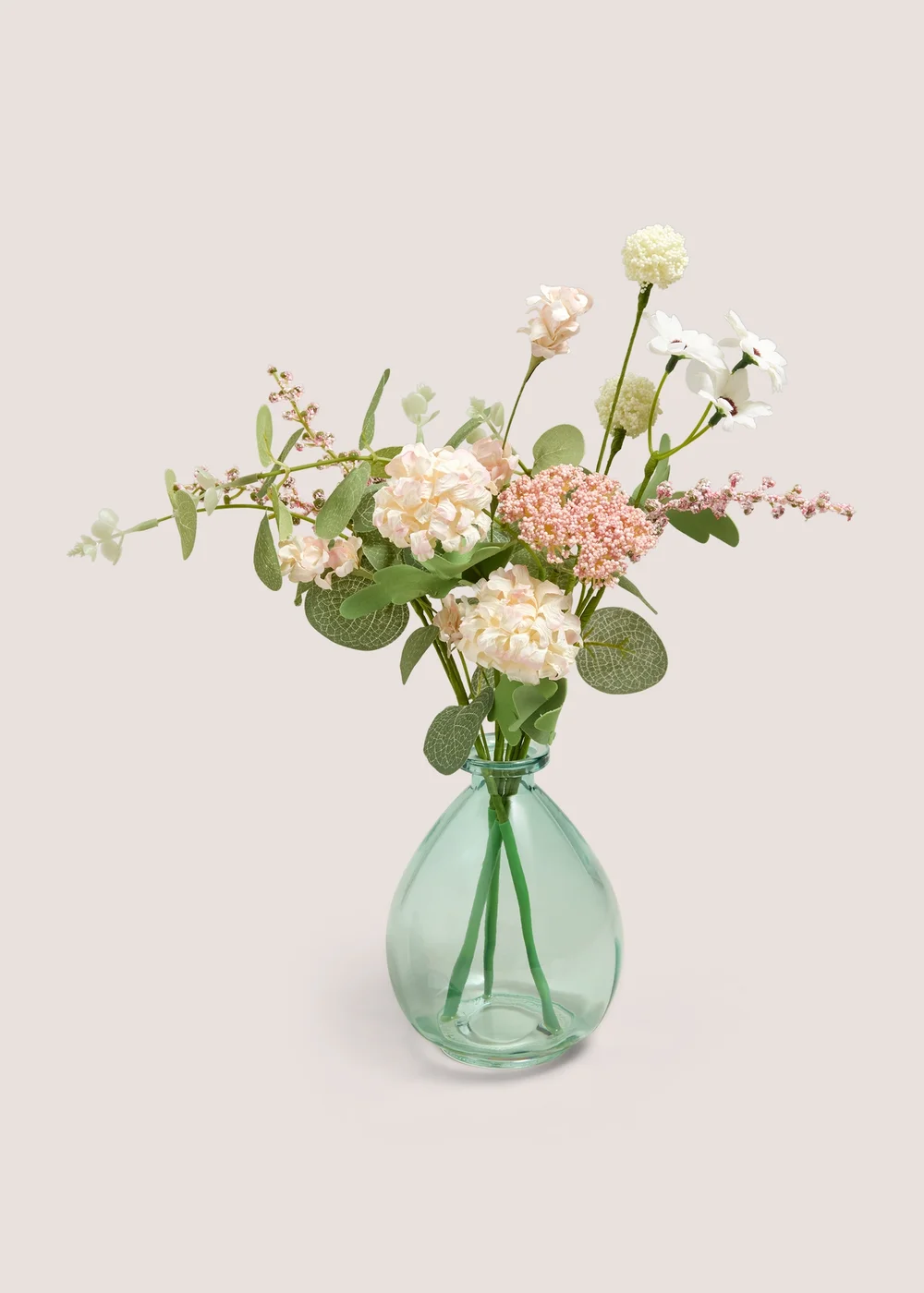 Pink Flowers In A Glass Vase Image 1