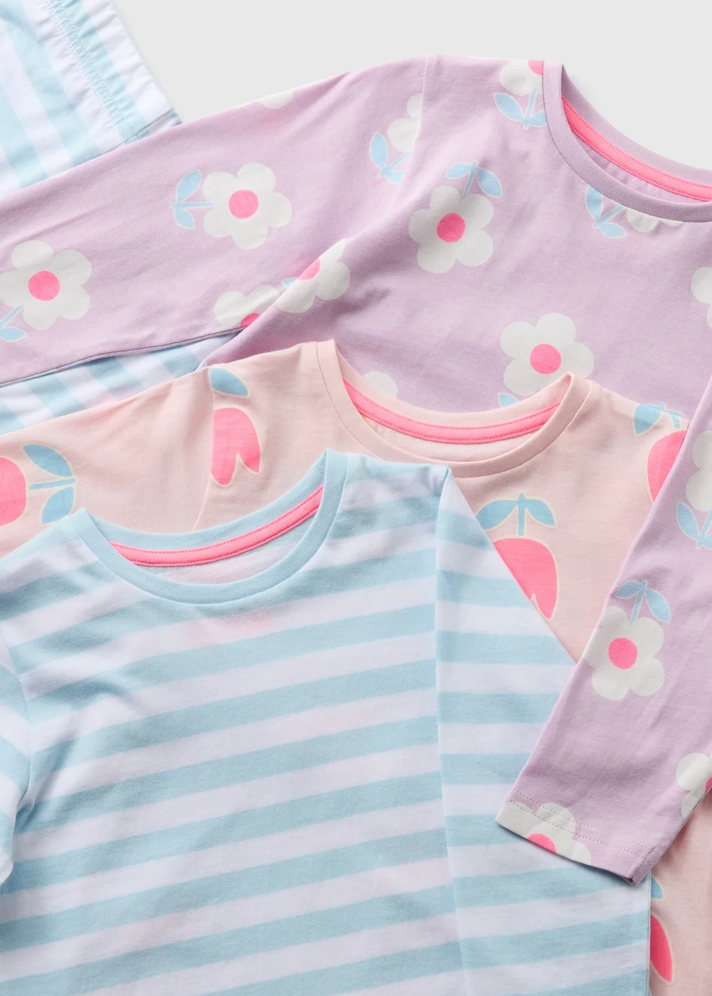 3 Pack Girls Pink Floral Pyjama Set (1-7yrs) - 1 half year to 2 Image 2