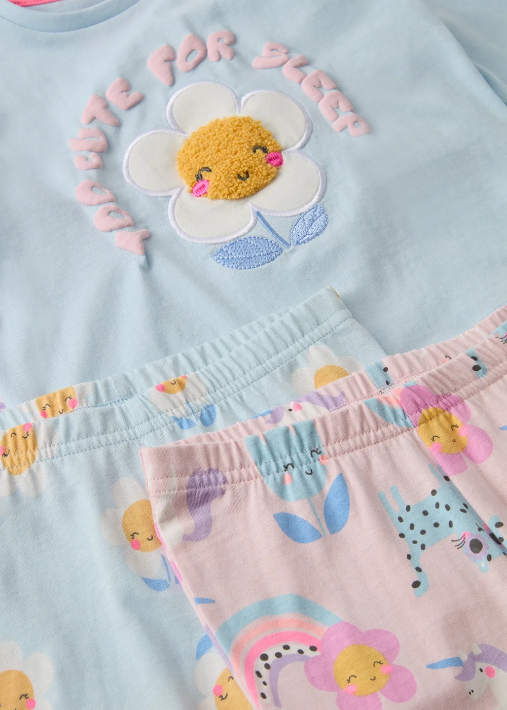 2 Pack Girls Multicolour Floral Pyjama Set (1-7yrs) - 1 half year to 2 Image 2