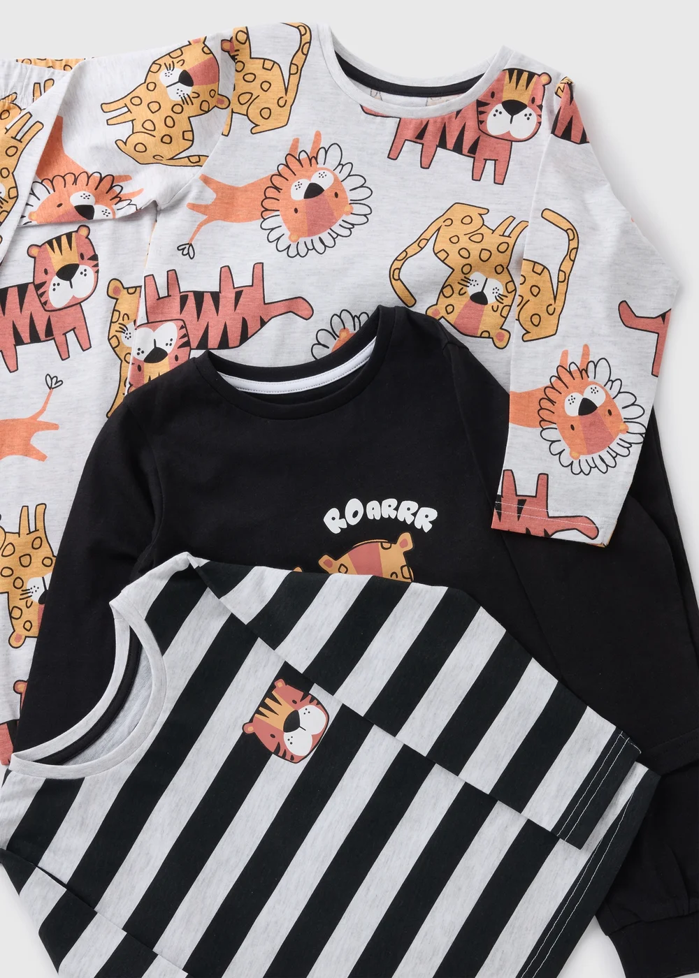 3 Pack Multicolour Lion Pyjama Sets (1-7yrs) - 1 to 1 half years Image 2