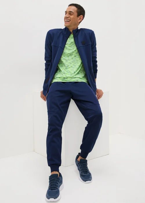 Souluxe Navy Track Jogging Bottoms - XS Image 3