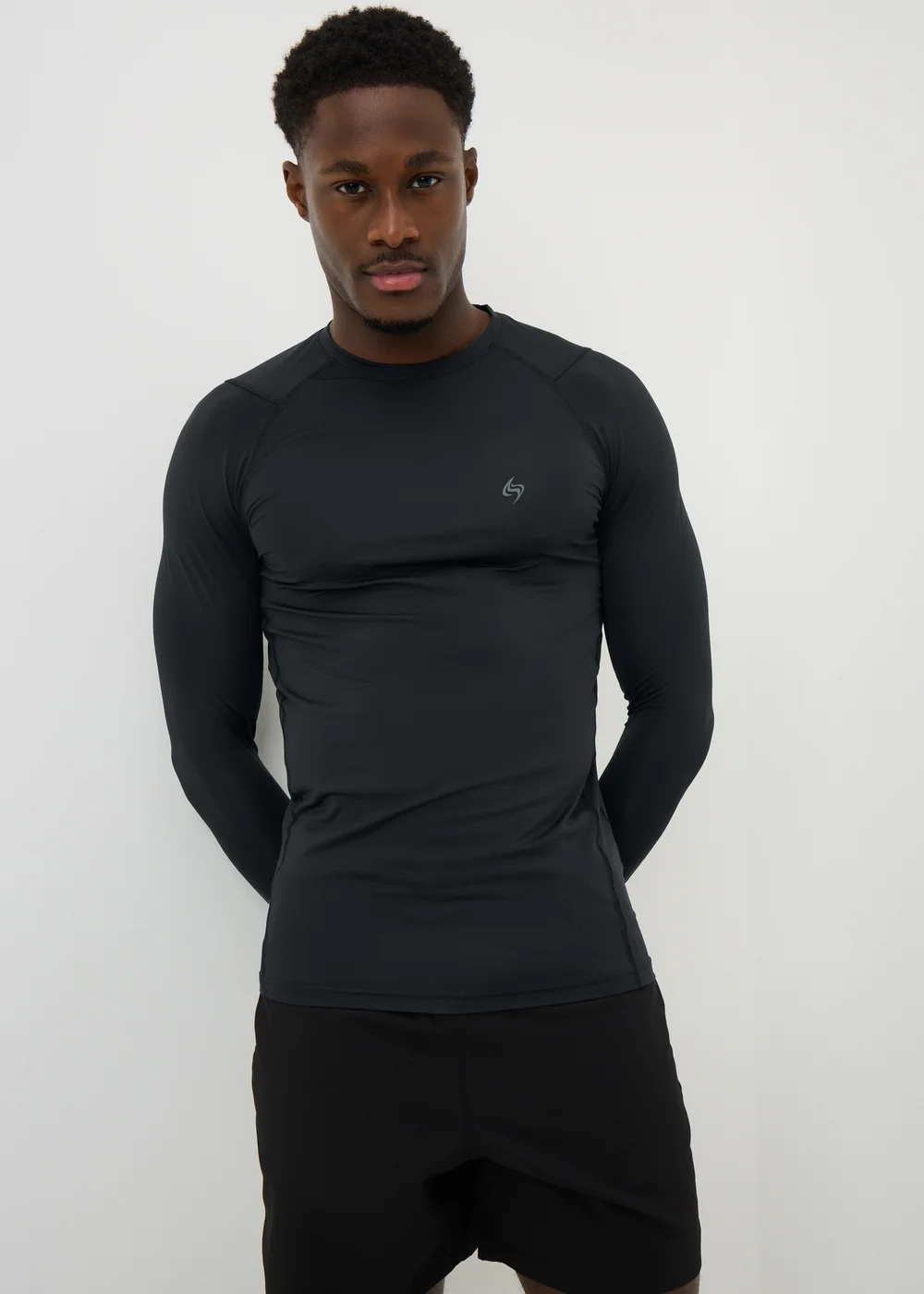 Souluxe Black Base Layer Long Sleeve Top - XS Image 1