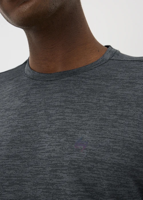 Souluxe Black Basic 2 Tone T-Shirt - XS Image 2