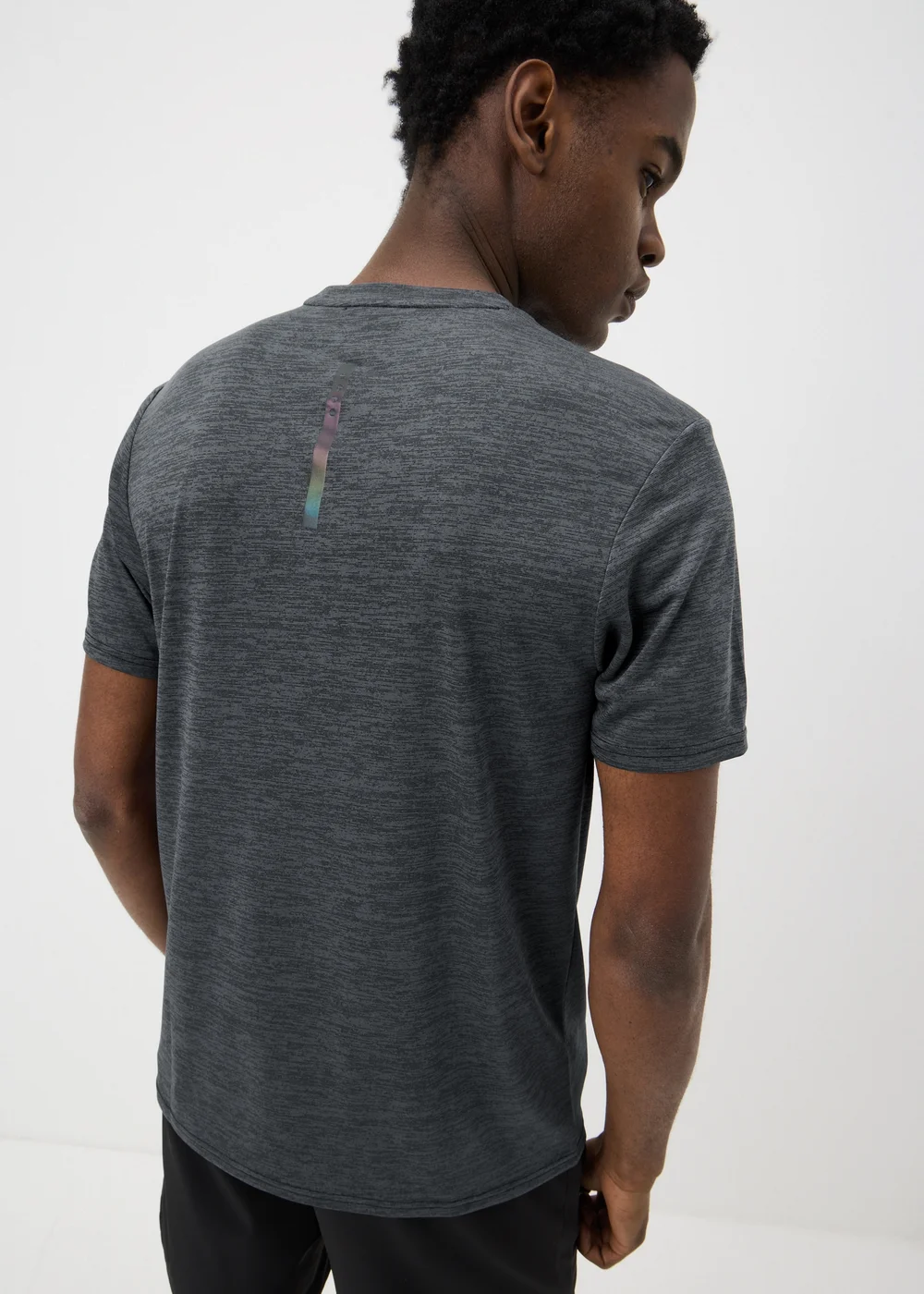 Souluxe Black Basic 2 Tone T-Shirt - XS Image 3
