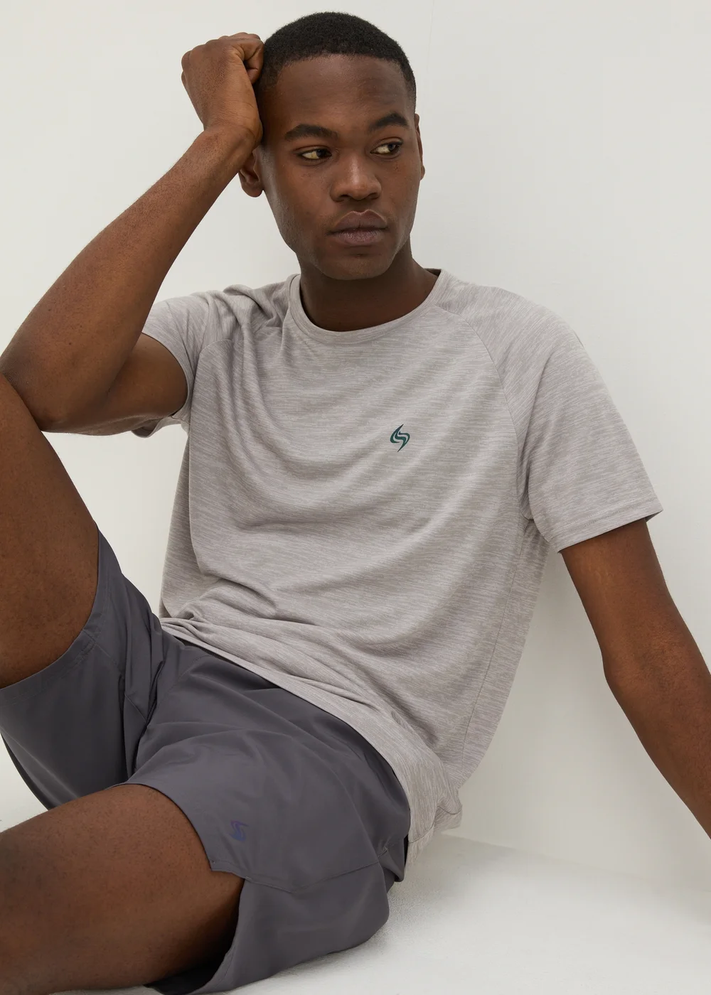 Souluxe Grey Two Tone T-Shirt - XS Image 1