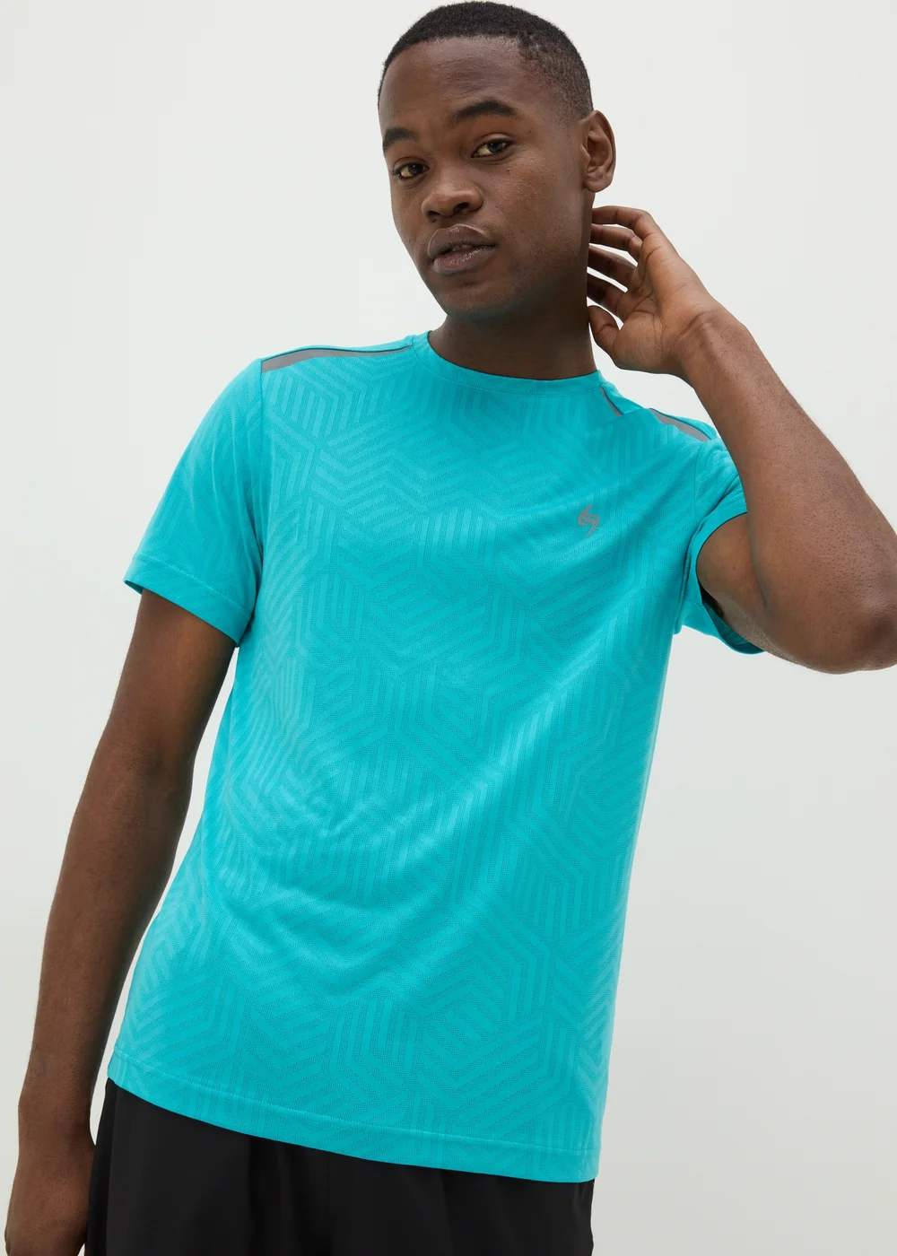 Souluxe Aqua Geometric T-Shirt - S Image 1