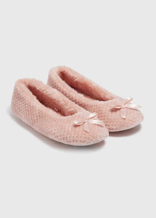 Pink Bow Slipper Socks - S Image 1