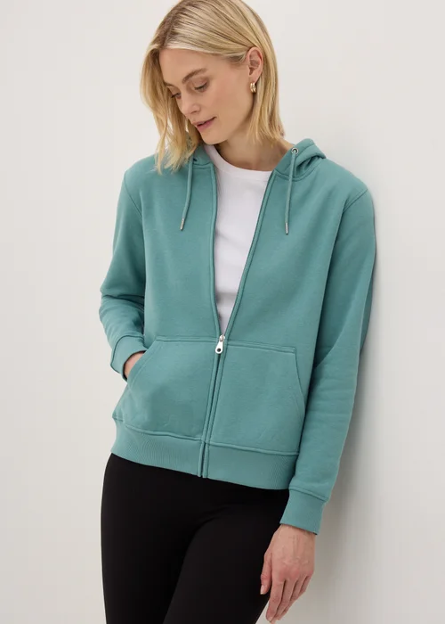 Green Zip Up Hoodie - S Image 3