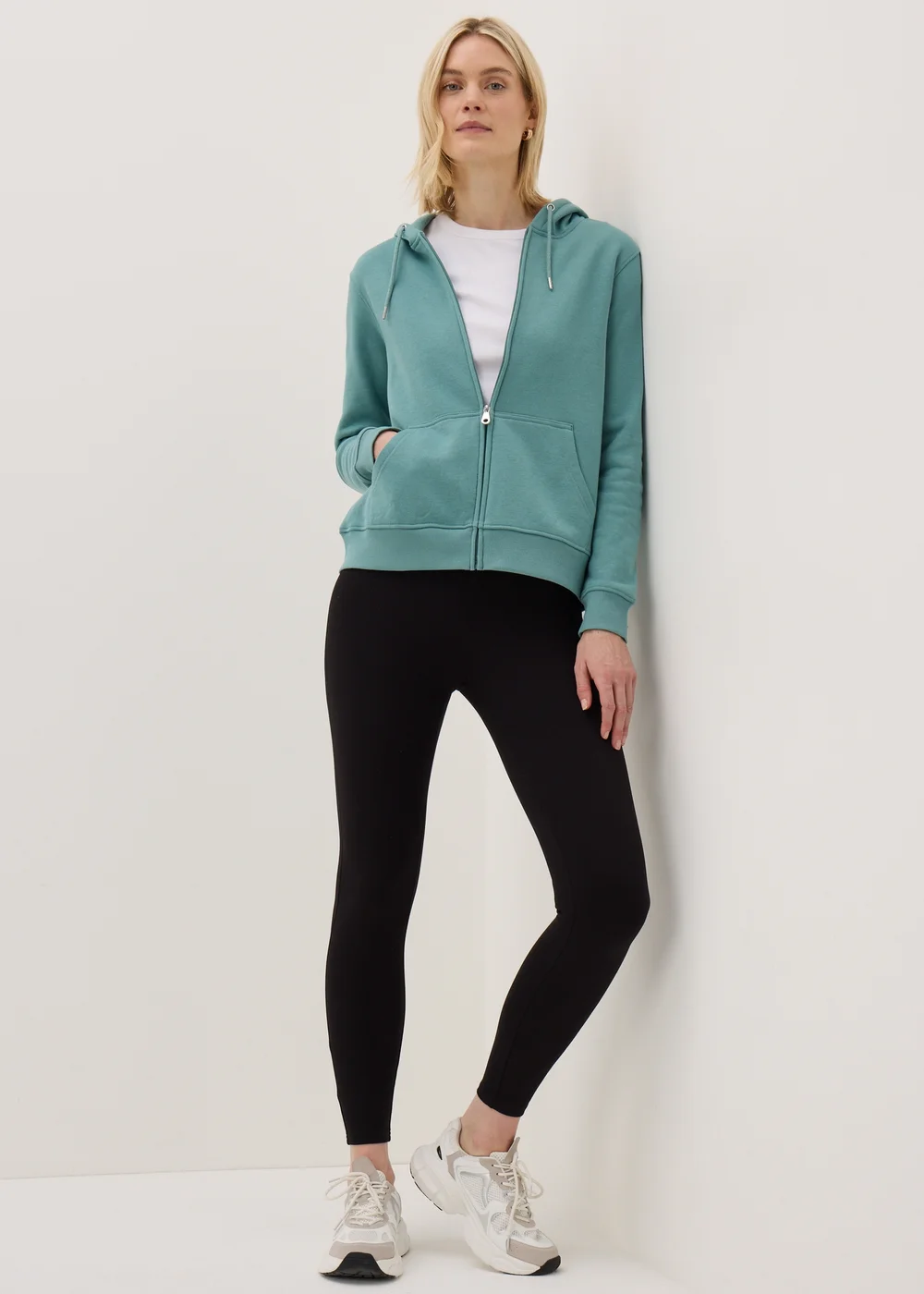 Green Zip Up Hoodie - S Image 1