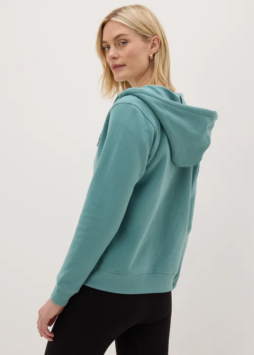 Green Zip Up Hoodie - S Image 2