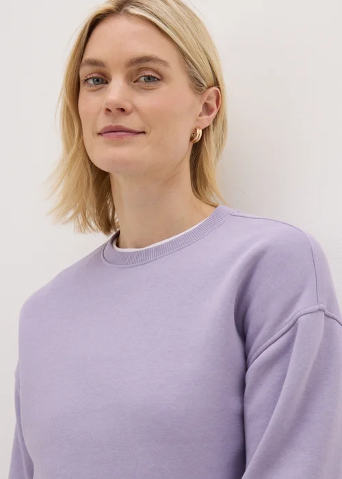 Lilac Cropped Sweatshirt - S Image 2