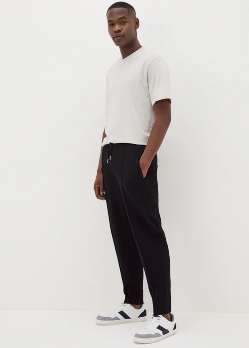 Black Tapered Jogging Bottoms - S Image 2