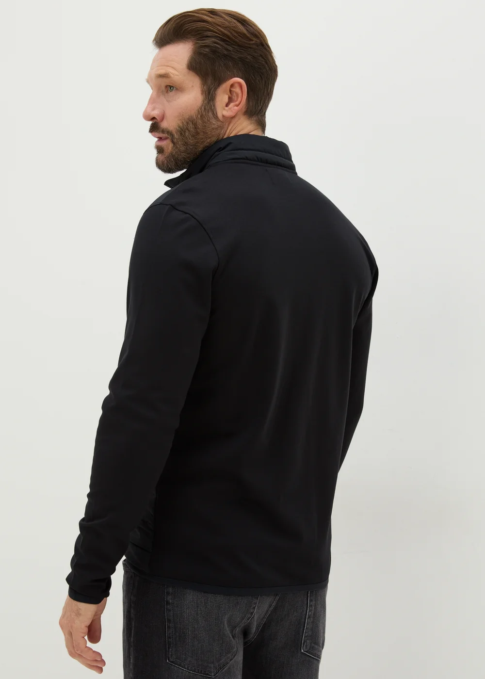 Black Hybrid Padded Jacket - S Image 3